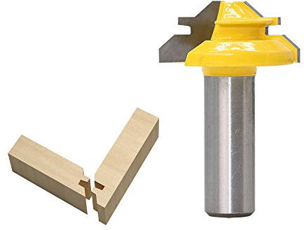 Bestgle Broca de Fresadora Corta 1/2 '', Brocas Carpintería Fresas de Fresado 45 Grado 1/2*1-3/8 Herramienta Profesional de Fresa de Madera para Carburo de Madera