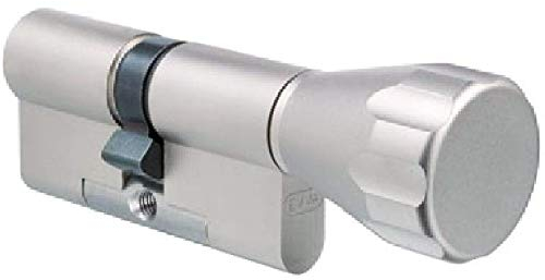 EVVA MCS Knaufzylinder mit 3 Schlüssel + Sicherungskarte, Hochsicherheits-Zylinderschloss mit Knauf, Magnet-Code System, Schließanlage, Länge A:31 mm K:31 mm
