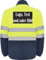 Personalisierte Arbeits Fleecejacke Hi-Viz mit zwei reflektierenden Bändern, elastischen Bündchen und Stoper im Saum L56 (XL, Gelb Fluoreszierend (Schwarz Patch))