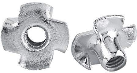 50PCS Tuerca en T M4 Acero al Carbono Galvanizado 4 Puntas Tuercas Correderas en T Juego de Tuercas en T Cuatro Puntas para Muebles de Carpintería Juegos de Pernos para Tuercas(M4×50)