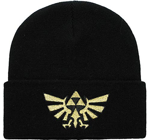 Bioworld Legend of Zelda Triforce Strickmütze - Herren - Erwachsene Männer - Black - Beanie