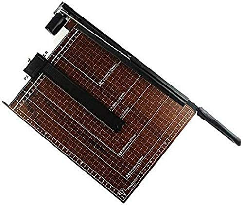 Coupe-papier Guillotine Coupe-papier Coupe-papier manuel Coupe-papier en bois Fournitures de bureau (couleur: marron)