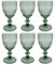 FRANCACOR PACK 6 COPAS CRISTAL VERDE GRISÁCEO AGUA VINO (15 X 8 CMS - 200 ml)