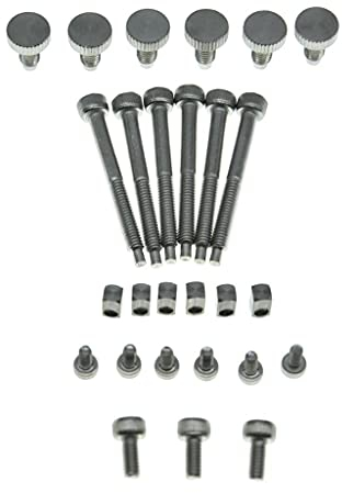 Dopro Ganzes Set Edelstahl Tremolo Fine Tuner Schrauben Saiteneinsatz Block Sattel Befestigungsschrauben Sicherungsmutter & String Lock Schrauben für FR