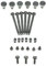 Dopro Ganzes Set Edelstahl Tremolo Fine Tuner Schrauben Saiteneinsatz Block Sattel Befestigungsschrauben Sicherungsmutter & String Lock Schrauben für FR