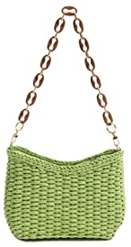 Ulisty Damen Klein Handgewebte Tasche Mini Handgefertigt Unterarmtasche Quadratisch Schultertasche Handtasche Taschenbeutel grün