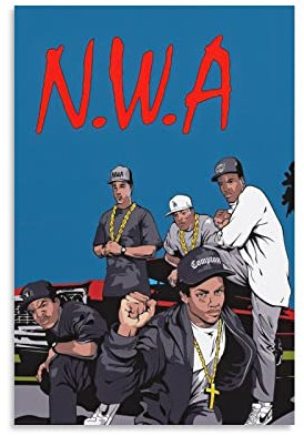 Nwa Poster Hip Hop Group Cartoom Druck Foto Kunst Malerei Leinwand Poster Home Modern Decor Poster 20 x 30 cm