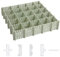 LWAIX Schubladentrenner Verstellbar Schubladenteiler 16Stk Schubladeneinteiler Schubladen Organizer Für Schrank Unterwäsche Socken DIY Schreibtisch Organizer (grün)