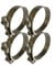 Boltza® Stainless Steel Single Bolt Hose Super Clamp 98-103mm Clip Silicone Rubber Exhaust x4