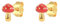 Ohrringe Silber 925, Silber Pilz Ohrstecker Gold