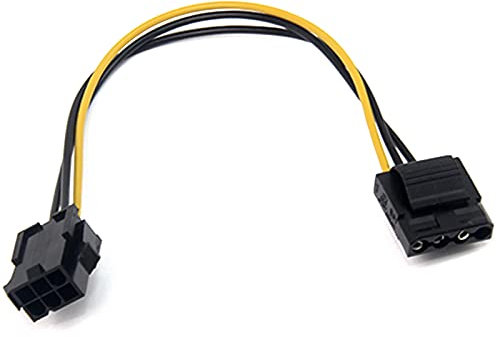 Staccatory 10 Pcs Molex to PCI-E Adapter IDE 4Pin 4 Pin Female to 6 Pin Female 6Pin Graphics Video Card Converter Cable