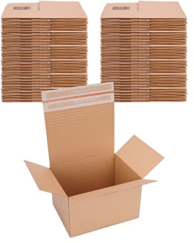 verpacking Automatik Karton 260 x 200 x 115-160 mm höhenvariabel Braun (Außenmaß 265 x 205 x 120-165 mm) VP 40 Versandkartons mit selbstklebendem Deckel (120 Stück)