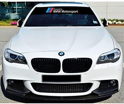 ProVinilos Parasol Luna Delantera, Compatible con Modelos BMW Motorsport, Cristal Delantero en Pegatina 130x21cm, Laminado Extra, Gran duravilida