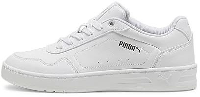 PUMA Damen Court Classy Turnschuhe, White Silver Metallic, 36 EU