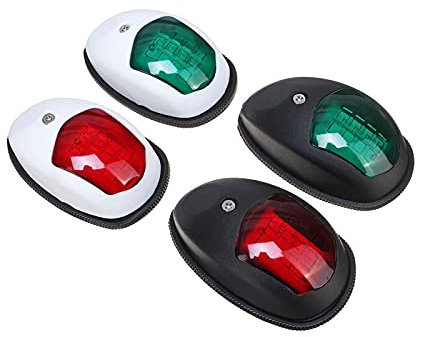 IKOCHI 2 stücke Universal Side Licht Signal Lampe Seitenmarkierung Licht Navigationslampe Fit for Marine Boot Yacht Truck Anhänger Van (Color : Black)