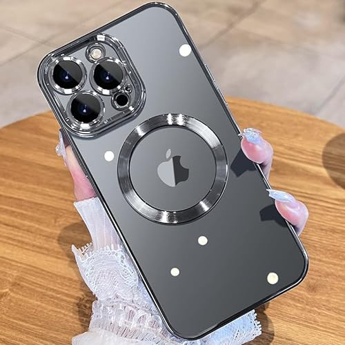 JUESHITUO for iPhone 15 Pro Max Case with Integrated Camera Lens Protection [Military Grade Drop Protection] for Magsafe Women Men iPhone 15 Pro Max Cover Case 6.7 Natural Titanium