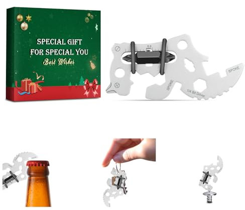 Valentines Day Gifts for Him Men, 12 in 1 Keychain Multi-Tool, Father's Day Gifts from Daughter, Mini EDC Cool Gadgets Tool Multitool, Mens Gifts for Dad Him Grandpa