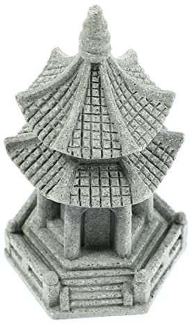 ABOOFAN 4pcs Landscape Pagoda Ornament Sandstone Garden Decoration Zen Garden Tower Bonsai Statue Home Decor