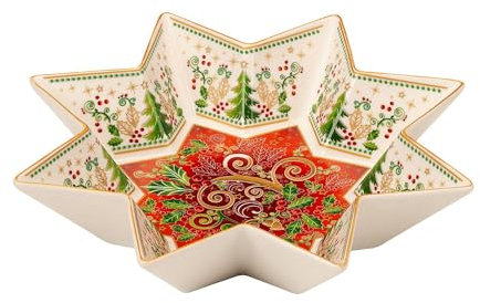 Palais Royal Pirofila Coppa Stella 25cm in Porcellana Tavola di Natale