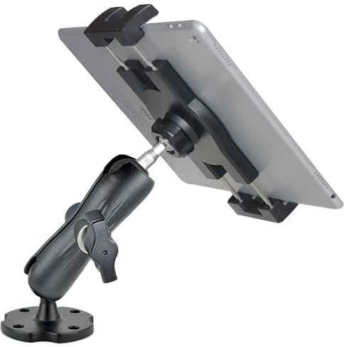 Keuvirya Tablet Mount Holder - Heavy Duty Drill Base, Compatible with iPad Samsung Tab 5-13 Tablet and Phone