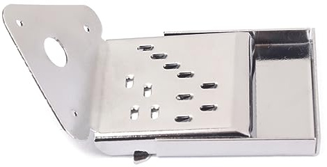 Toyvian Metall Saitenhalter in Silber für Gitarre und Mandoline mit Schnellem Saitenwechsel und Abnehmbarem Deckelblech Inklusive Schrauben für Einfaches Gitarrenzubehör