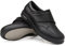 GYCF Chaussures Cuir,Hommes Chaussures Marche Diabète,Arthrite œdèmes Pieds Gonflés Chaussures Ajustables pour Personnes Âgées Chaussures de Bandage Pantoufles,Noir,43EU