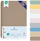 BARBONS Spannbettlaken für Baby/Kinderbett - 100% Jersey-Baumwolle Oeko-TEX Standard 100 Zertifiziert 60x120cm Bettlaken für Babybett (Taupe - 2er)
