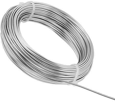 Aluminum Craft Wire, 30m Naler 12 Gauge 98 Feets Silver Garden Wire Crafting Wires Bending Jewelry Wire Artistic Wire for DIY, Sculpture, Jewellery Making, Wreath Making, Beading, Floral (2mm X 30m)