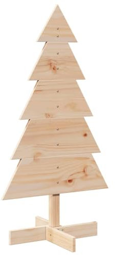 vidaXL Weihnachtsbaum, Tannenbaum Holz zum Schmücken, Christbaum Holzbaum DIY Weihnachten Dekoration, Dekobaum Weihnachtsdeko, 100cm Massivholz Kiefer