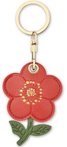 AXFEE Airtag Porte Clé, Mignon PU Étuis pour Apple AirTag, Portable Key Finder pour Clés Enfants Animaux de Compagnie, [ Porte- Clés Contrôle d'Accès] (Airtag non inclus) (Fleur Rouge à Sept Couleurs)