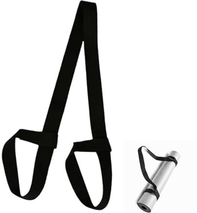 Cylocrya Tragegurt Yogamatte aus Baumwolle, Verstellbare Yogamatten-Carrying Strap-Gurt für alle Größen(Ohne Yoga-Matte) - Ideal für Pilates Hochwertiges Yoga-Zubehör (himmelblau)