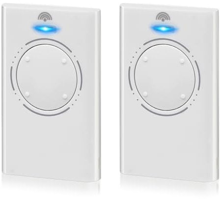 Telecomando Porta Garage, Telecomando Cancello 2 Pezzi, Telecomando per Cancelli 433MHz,Compatibile con Telecomandi XT2 433 SLH LR, XT4 433 SLH LR, 4 Canali, Bianco