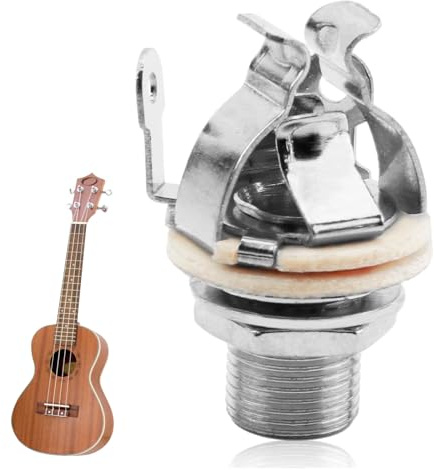1PCS Full contact Guitar Jack Socket,Electric Guitar Parts,4-Contact Stereo Jack with Washer and Nut Solder Type for Guitar,Bass,Enhanced Signal Stability and Noise Reduction
