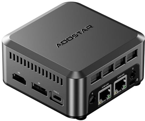 AOOSTAR N1 PRO Intel N150 (N100) 12 Go de RAM LPDDR5 256 Go M.2 2242 SSD avec 2 puces 2,5 GbE i226-V, mini ordinateurs de bureau W11 Pro, triple écran 4K/USB-C/pour la maison, le bureau, les