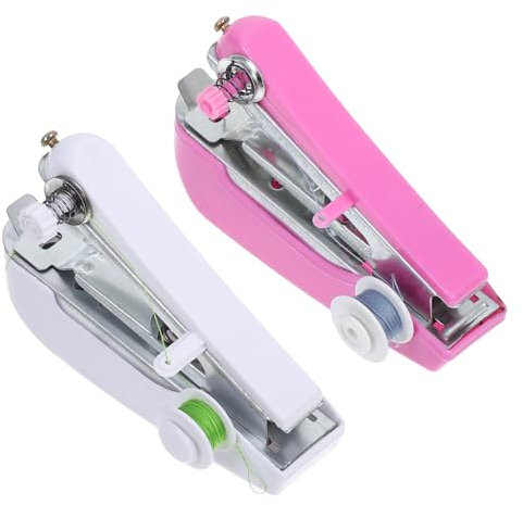 OSALADI 2 Sets Mini Nähmaschine Näh Und Stickmaschine Nähhefter Nähmaschine Für Anfänger Tragbare Nähmaschine Kleine Nähmaschine Mini Schneidermaschine Aus Kunststoff