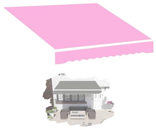IMUNKT Ersatz Markisenstoff Klemmmarkise Markisentuch BalkonMarkisentuch 250cm 300cm 365cm 400cm 500cm Bistro-Markisenbespannung Für Außen(Pink,6.5x5ft/200x150cm)