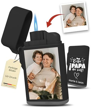 Vatertagsgeschenk – Graviertes Feuerzeug – Personalisierbares Geschenk für Männer, Einzigartige Gravur für einen Unvergesslichen Tag