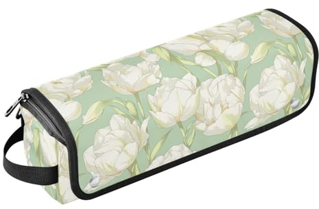 Lush Flower Hot Hair Tools Reisetasche mit hitzebeständigem Pad, tragbarer Haarstyling-Werkzeug-Organizer für Glätteisen, heiße Werkzeuge und Haarpflege-Zubehör, Reisetasche für Haarwerkzeuge
