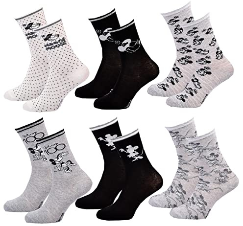 Disney Minnie lizenzierte Damensocken – verschiedene Packformate – Sneakers, Quarter oder Halbsocken – Mehrheit Baumwolle 36-41 – Geschenkbox