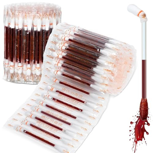 Rayakt 100PCS Disposable Iodine Cotton Swabs - Iodine for Wounds Iodophor Cotton Swabs,Individually Packaged Iodine Swabs for Emergency Wound Care, Skin Disinfection, Injury Cleaning & Outdoor Home