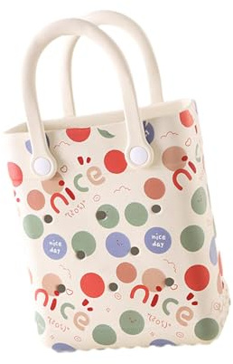Colcolo Offene Tragetasche, Leicht, für Den Sommer, Tragbar, Leicht zu Reinigen, Strandkorb, Lochtasche