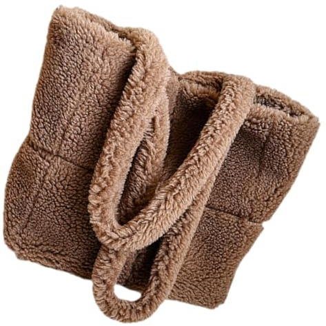 Flauschige Plüschtasche als Tragetasche, Damen, Bequem zum Schultertragen | Plüsch Material, für Alltag und Date, Passend für Essentials und Kosmetiktasche, Modisch und Niedlich