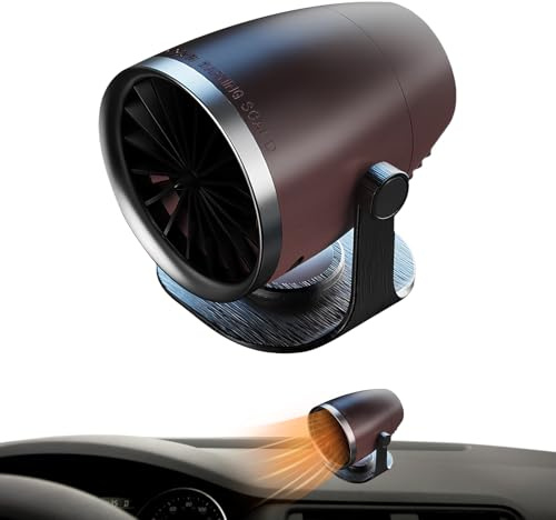 yakermur Tragbare Auto-Heizung, 12 V, mit Steckdose, Enteiser, für Büro, Reise, Arbeit, Badezimmer, Camping, Auto, Büro, Camping, LKW