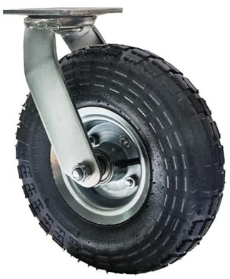 QRNHPJLJK 1 x robuste Lenkrolle 25,4 cm aufblasbares Gummirad, Hotelgepäck-Rad, Edelstahl-Trolley, Lenkrad (25,4 cm-A-Fest)