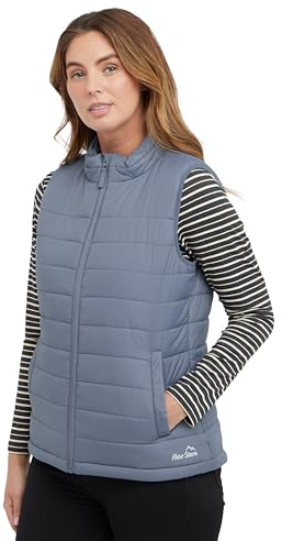 Peter Storm Women's Blisco Gilet with High Collar & Hand Warmer Pockets, Insulated Vest, Warm, Water-repellent, (UK, Numeric, 12, Regular, Regular, Grey)