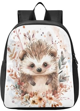 OWFKAY Little Kids Rucksack, Kleinkind, Schule, Grundtasche, Jungen, Mädchen, S, Aquarell-Igel, Aquarell-Igel, S, Tagesrucksack