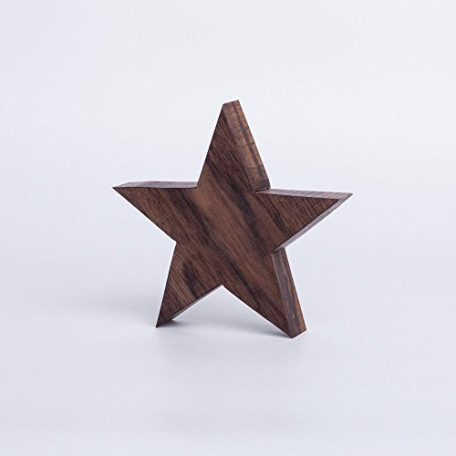 Woods Holzstern Nussbaum - Dekoration aus Holz handgefertigt in Bayern I Holzstern zum hinstellen - gemütliche Advent & Weihnachtsdeko für Fenster Flur Tür & Co I Holzstern groß 12, 16 oder 21 cm
