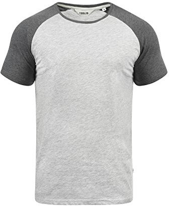 !Solid SDBastian Herren T-Shirt Kurzarm Shirt mit Rundhals-Ausschnitt Baumwollmischung Regular fit, Größe:XL, Farbe:Light Grey Melange (8242)