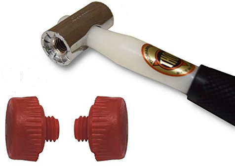 Thor 712 Nylon Faced Window Glazing Hammer/Mallet - with Medium Red Heads