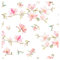 murando Vlies Tapete Blumen Magnolien - Deko Panel Fototapete Wanddeko 10 m Tapetenrolle Mustertapete Wandtapete modern design Dekoration - rosa pink weiß Pflanzenmotiv b-B-0313-j-a